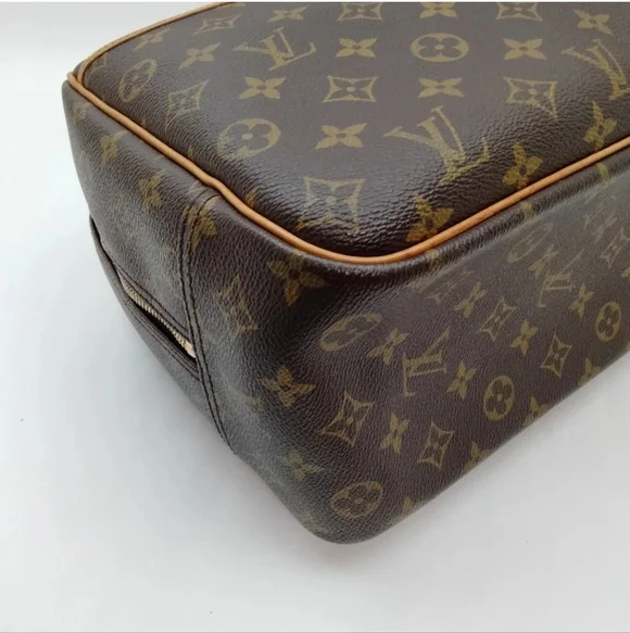 Louis Vuitton Deauville Brown Monogram Handbag- AUTHENTIC - Picture 9 of 10